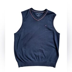 Tommy Hilfiger Men’s Premium Cotton Navy Blue Sweater Vest size Large